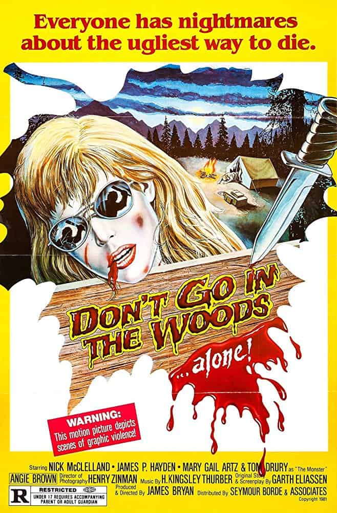 poster for don't go into the woods