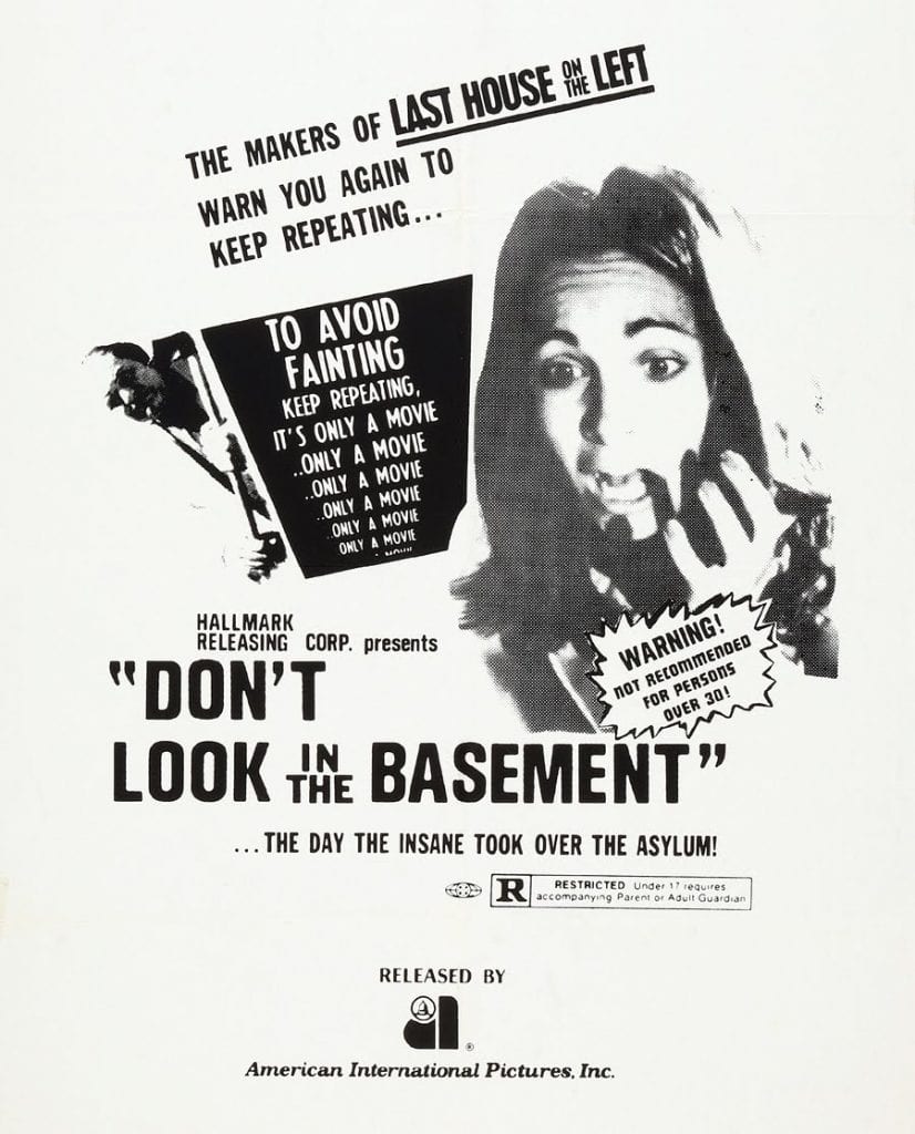 don't look in the basement poster