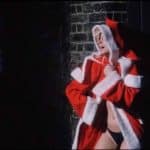 woman hides from killer santa